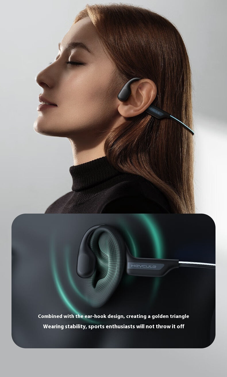 Waterproof Bone Conduction Bluetooth Earphones - Sports Neck Hanging Wireless Headset