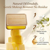 Golden Brick Cleansing Balm - Gentle Makeup Remover For Face Eyes Lips Deep Cleanse Nourishes Sensitive Skin