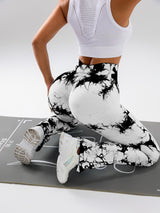 3-Pack Tie Dye Seamless High-Waisted Workout Leggings - Women's Scrunch Butt Lifting Yoga & Athletic Pants