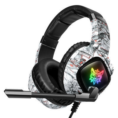 RGB Gaming Headset - Premium Over-Ear Headphones with Noise Cancelling Mic for Xbox One & PS4