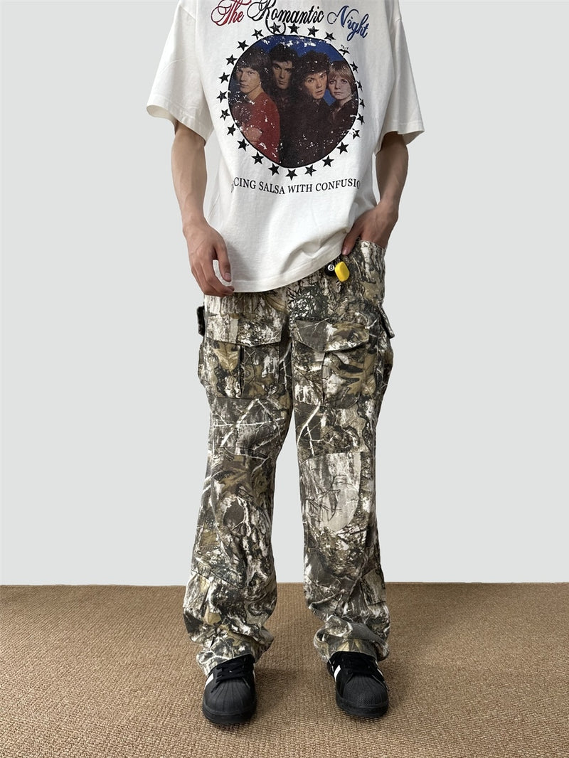 Tactical Camouflage Cargo Overalls - Loose Fit Military Style Workwear