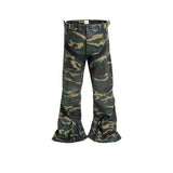 Stylish Men's Wide Leg Cargo Pants with Zipper Design