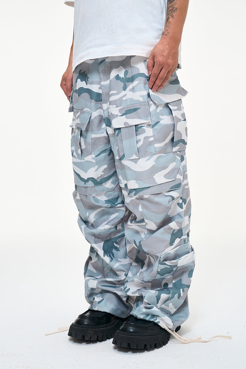 Tactical Multi-Pocket Camouflage Cargo Pants - Men's Loose Fit Workwear Trousers