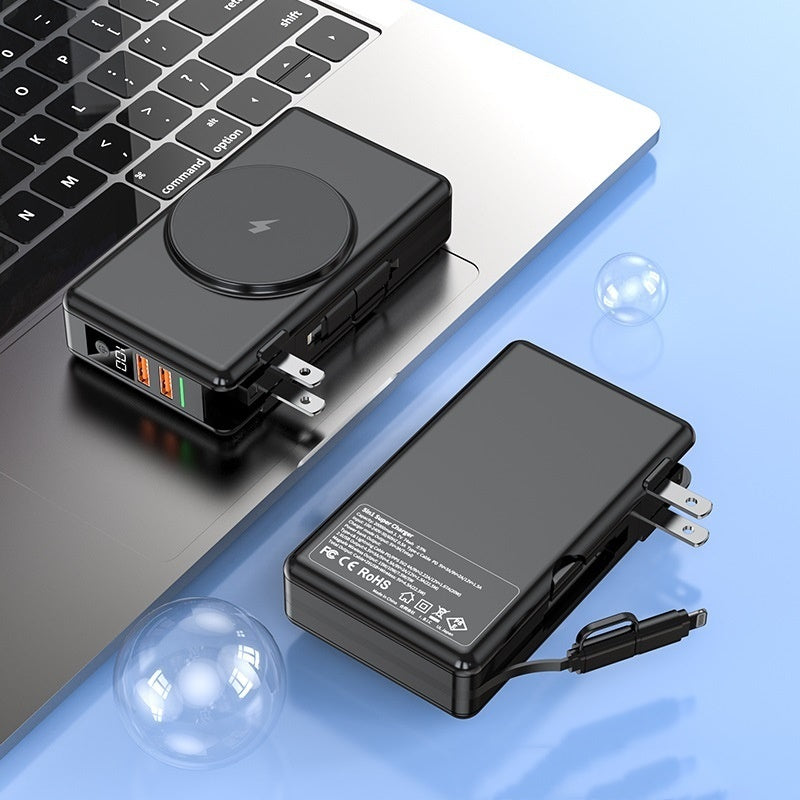 Premium 20000mAh Power Bank with Built-in Cable - Fast Charging Portable Battery