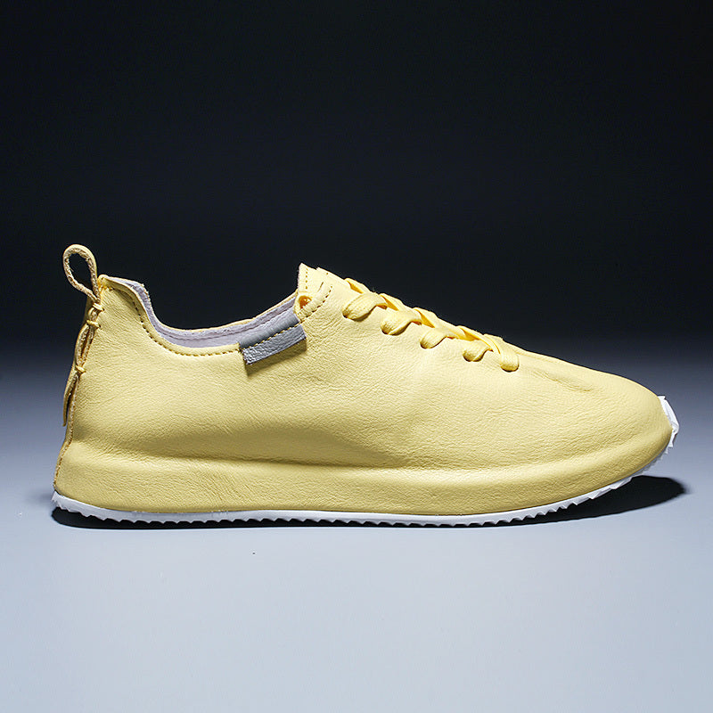 Premium Men's Leather Sports Casual Shoes - Comfortable Versatile Korean Style Footwear