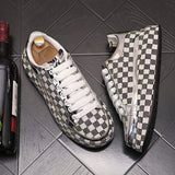 Men's Rhinestone Platform Shoes - Elevated Fashion Statement