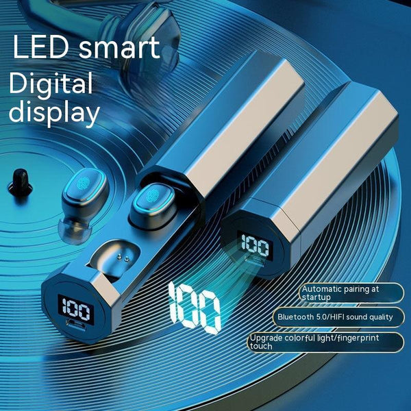 Wireless Bluetooth Earbuds with Digital Display - Gaming Low Latency Sports Headphones
