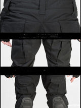 Black Python Tactical Combat Pants with Reinforced Knee Protection