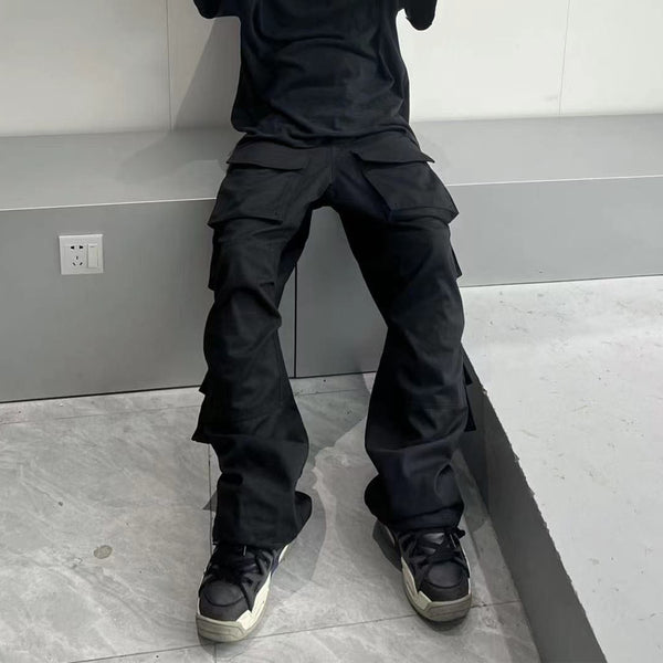 Tactical Multi-Pocket Wide Leg Cargo Pants for Men