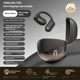 Revolutionary Open-Ear Bluetooth Headphones - Ultra-Long Battery Life with Digital Display