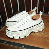 Men's Lace-Up Platform Shoes - Stylish Elevator Sneakers with 5cm Heel