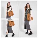 Stylish Black Canvas Tote Bag - Large Capacity Women's Shoulder Bag