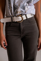 Cropped Wide Leg Jeans in Grey