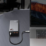 65W Fast Charging Power Bank - 20000mAh High-Capacity Portable Charger with Digital Display