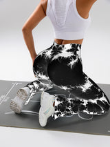 3-Pack Tie Dye Seamless High-Waisted Workout Leggings - Women's Scrunch Butt Lifting Yoga & Athletic Pants