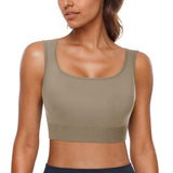 Premium Women's Sports Bra - Removable Padded Workout Crop Top for Yoga, Gym & Running
