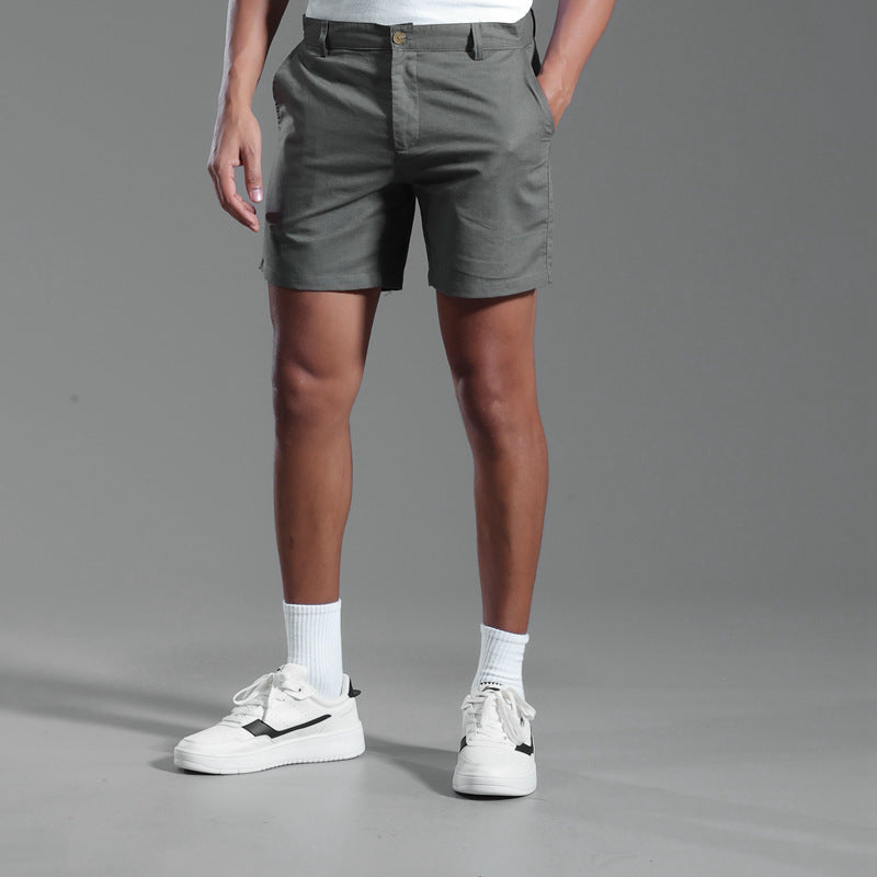 Comfortable Linen Cotton Casual Shorts - Breathable Summer Pants for Men