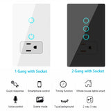 Smart Graffiti Wall Socket Glass Panel Wireless Control