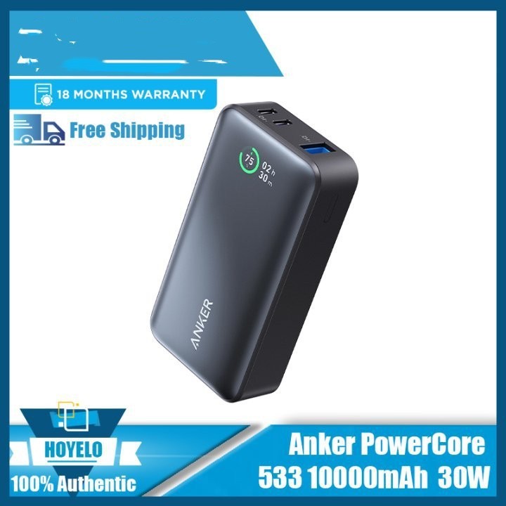 30W Digital Display Power Bank - Large Capacity Portable Mobile Charger