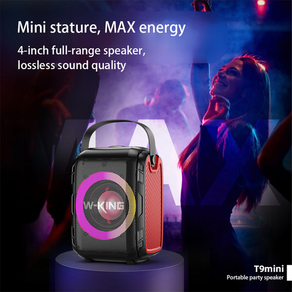 Wireless Bluetooth Speaker with LED Light Ring - Portable Full Frequency Audio System