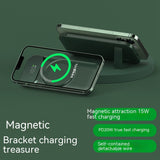 22.5W Wireless Magnetic Power Bank with Cable - Fast Charging Portable Battery