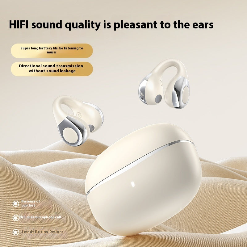 Wireless Sports Bluetooth Earbuds - Waterproof Clip-On Headphones with Voice Control