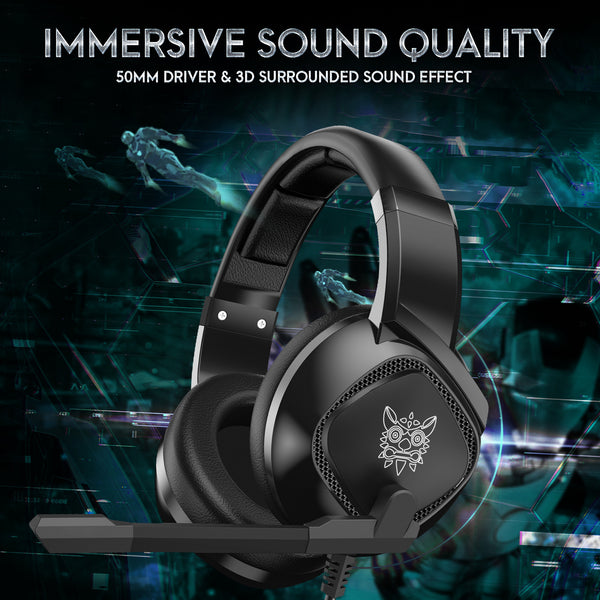 RGB Gaming Headset - Premium Over-Ear Headphones with Noise Cancelling Mic for Xbox One & PS4
