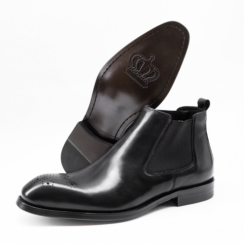Premium Leather Martin Boots - Men's Classic Pointed Toe Dress Boots