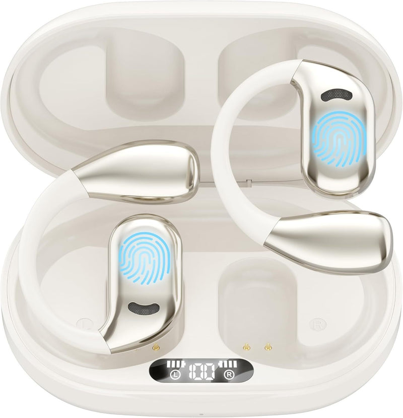Smart AI Translation Bluetooth Earbuds - Open Ear Hook Design with Multi-Language Support