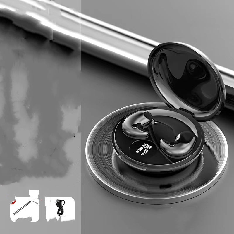 Clip-On Wireless Bluetooth Earbuds - Sports Running Headphones with Long Battery Life