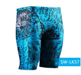 Professional Men's Swimming Trunks - Five-Point Polyester Swimwear for Large Sizes
