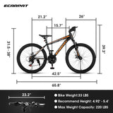 Adventure Mountain Bicycle A24299 - Black & Orange Frame