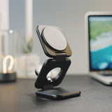 3-in-1 Magnetic Wireless Charging Station - Universal Fast Charger for Phone, Watch & Headset