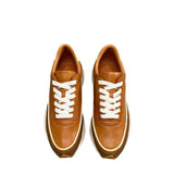 Premium Genuine Leather Men's Breathable Platform Sports Shoes - Summer Retro Style