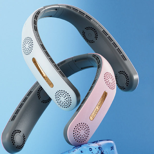 Ultimate Wearable Neck Fan - Silent USB Rechargeable Cooling Device for Active Lifestyles