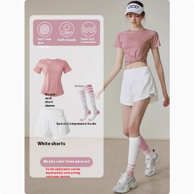 Premium Women's Athletic Yoga Set - Long Sleeve Running & Tennis Suit