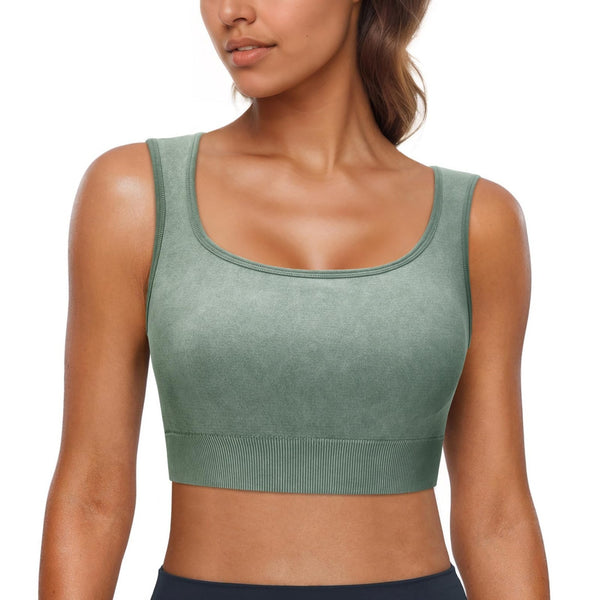 Premium Women's Sports Bra - Removable Padded Workout Crop Top for Yoga, Gym & Running