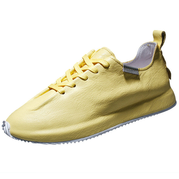 Premium Men's Leather Sports Casual Shoes - Comfortable Versatile Korean Style Footwear