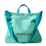 Stylish Black Canvas Tote Bag - Large Capacity Women's Shoulder Bag