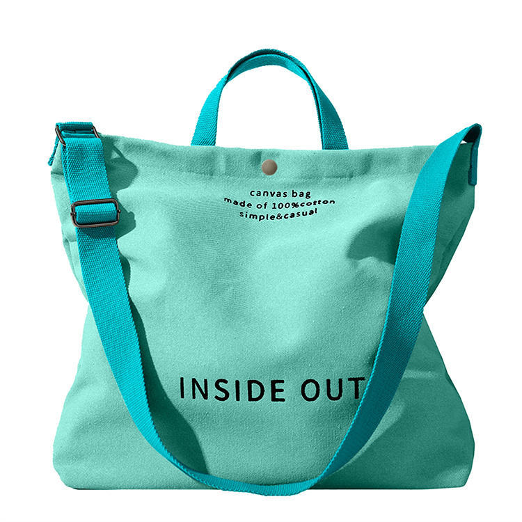 Stylish Black Canvas Tote Bag - Large Capacity Women's Shoulder Bag
