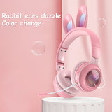 Luminous Cat Ear Bluetooth Headphones - Wireless RGB Gaming Headset for Kids & Adults
