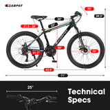 Adventure-Ready 26-Inch Mountain Bicycle - Black & Blue Design