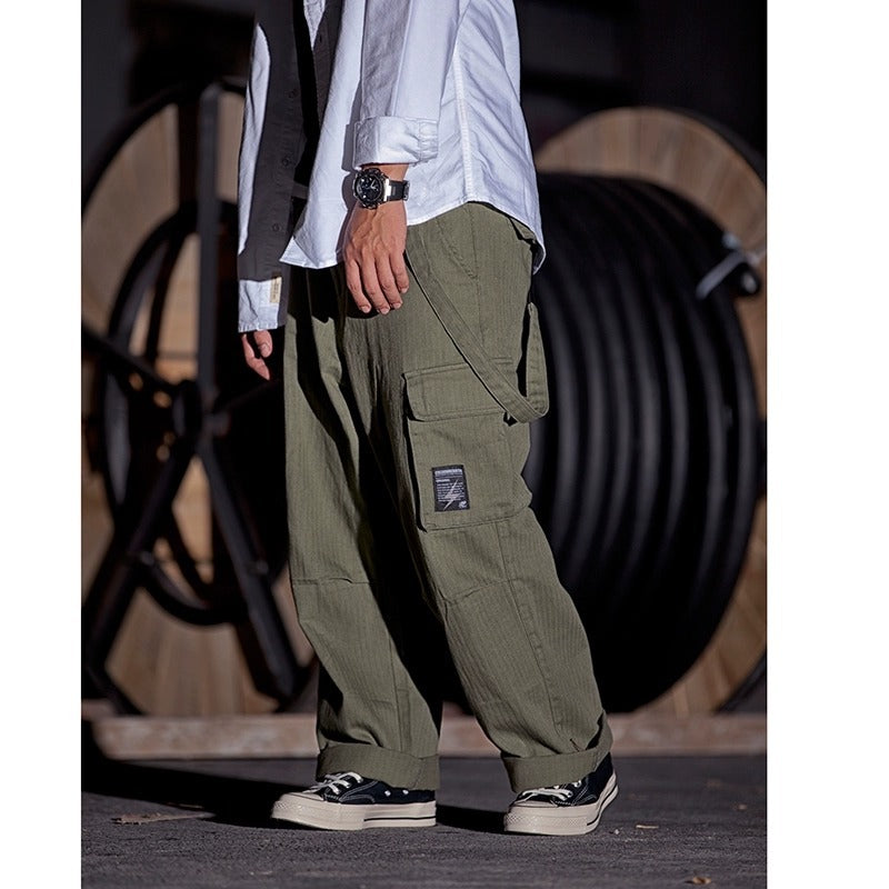 Relaxed Fit Denim Overalls - Vintage Style Workwear
