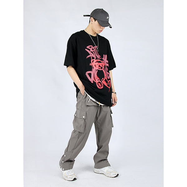 Urban Multi-Pocket Cargo Trousers - Men's Harajuku Style Loose Fit Pants