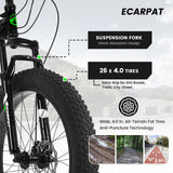Adventure Mountain Bike S26109 - Black & Green 26-Inch Manual Bicycle