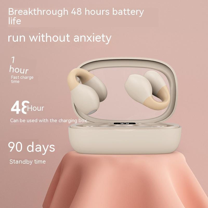 Wireless Bluetooth 5.3 Clip-On Headset - Sports Style with 8+ Hour Battery Life