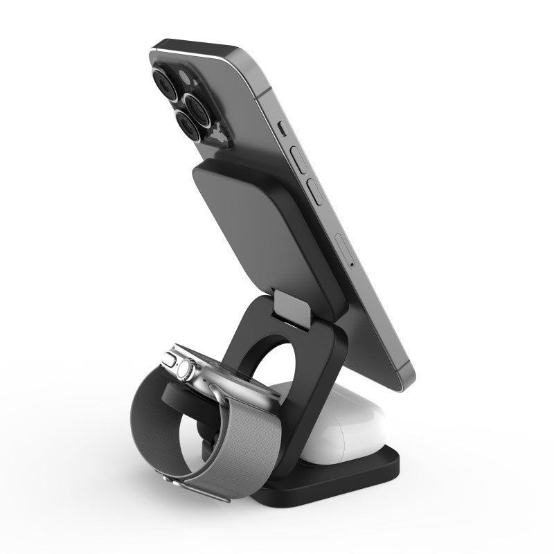 3-in-1 Magnetic Wireless Charging Station - Premium Desktop Charger