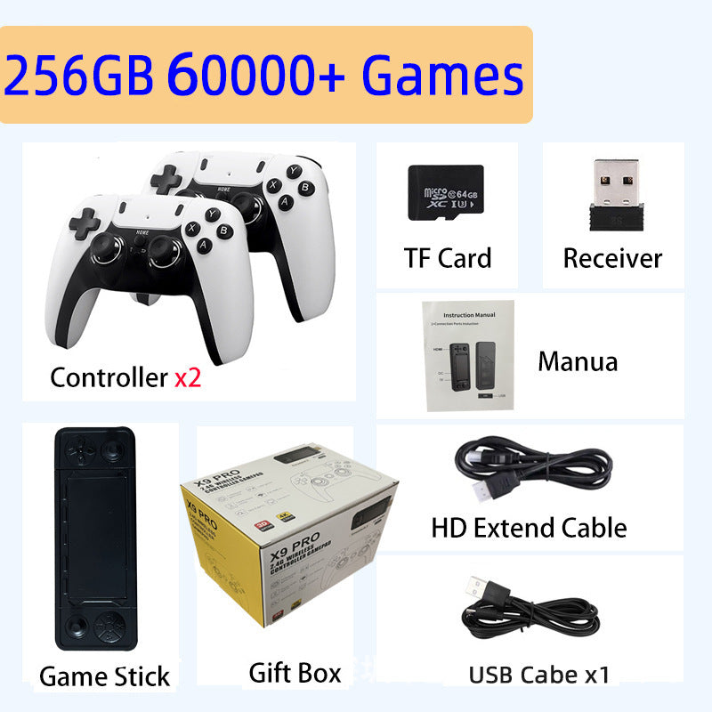 X9 HD Retro Gaming Console - 620 Built-in Games with Dual Controllers