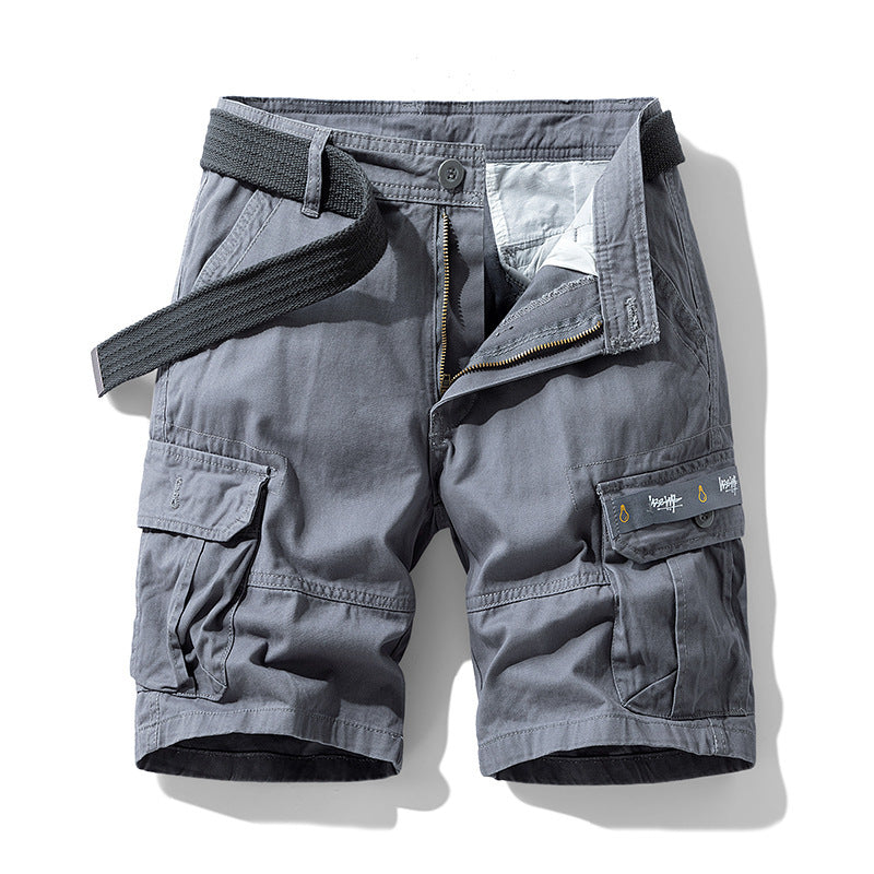 Japanese Style Workwear Cargo Pants - Pure Cotton Summer Shorts with Multiple Pockets