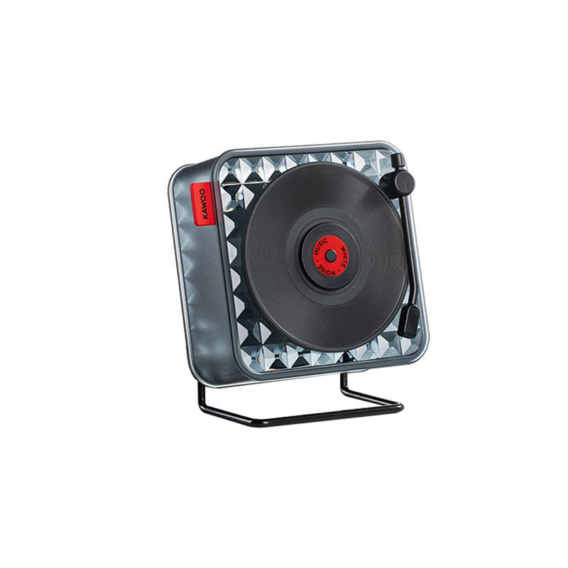 Wireless Bluetooth Speaker with Ambient LED Light - Transparent Record Player Design